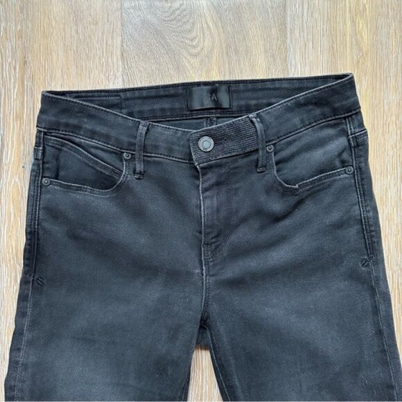 RtA Kiki Crop Raw Hem Jeans in Black Dusk Wash - Made in USA - Size 25 - Picture 4 of 16